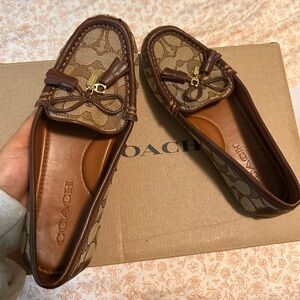 Coach Women's Tan and Brown Loafers